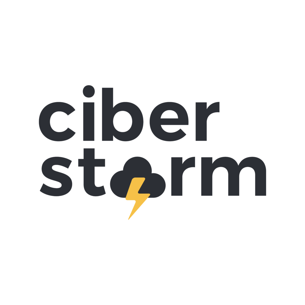 Logo negro transparente ciberstorm
