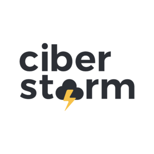 Logo negro transparente ciberstorm